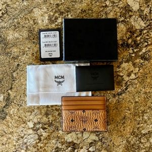 MCM Canvas Card Case with Money Clip